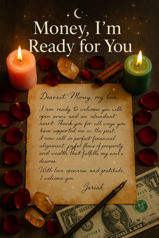 🌸 “Money, I’m Ready for You”: How to Write a Petition to Attract Wealth Like It’s Your Soulmate